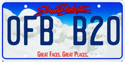 SD license plate 0FBB20