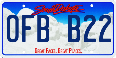 SD license plate 0FBB22