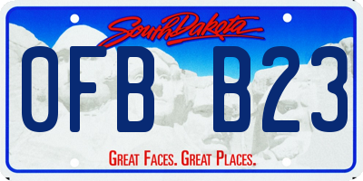 SD license plate 0FBB23