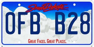 SD license plate 0FBB28