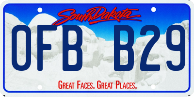 SD license plate 0FBB29