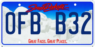 SD license plate 0FBB32