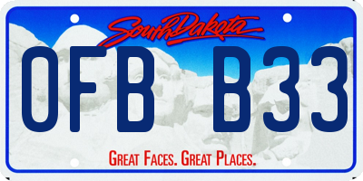 SD license plate 0FBB33