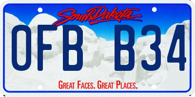 SD license plate 0FBB34