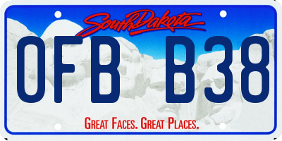 SD license plate 0FBB38