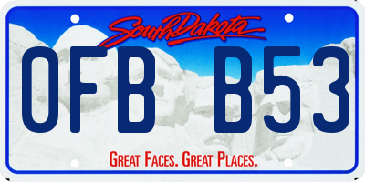 SD license plate 0FBB53