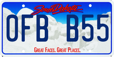 SD license plate 0FBB55