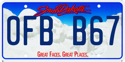 SD license plate 0FBB67