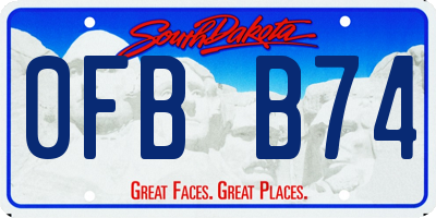 SD license plate 0FBB74