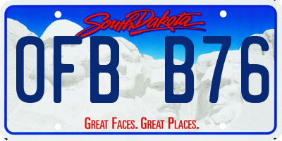 SD license plate 0FBB76