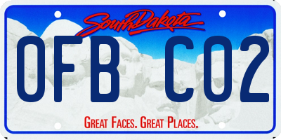 SD license plate 0FBC02
