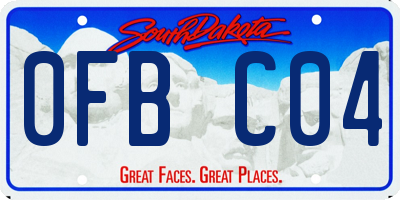 SD license plate 0FBC04