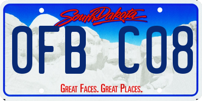 SD license plate 0FBC08