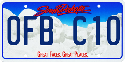 SD license plate 0FBC10