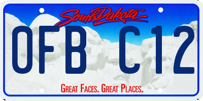 SD license plate 0FBC12