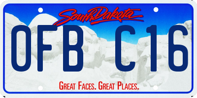 SD license plate 0FBC16