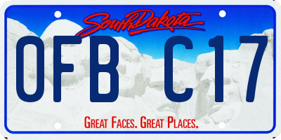 SD license plate 0FBC17