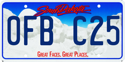 SD license plate 0FBC25