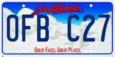 SD license plate 0FBC27