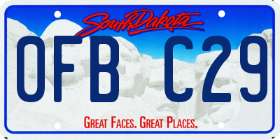SD license plate 0FBC29