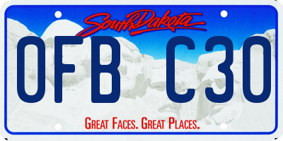 SD license plate 0FBC30
