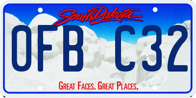 SD license plate 0FBC32