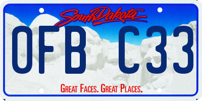SD license plate 0FBC33