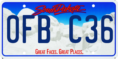 SD license plate 0FBC36