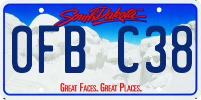SD license plate 0FBC38