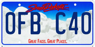 SD license plate 0FBC40