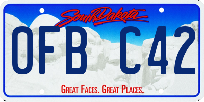 SD license plate 0FBC42