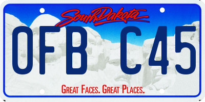 SD license plate 0FBC45