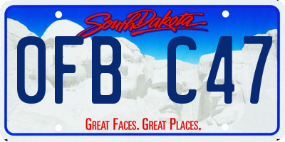 SD license plate 0FBC47