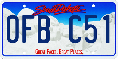 SD license plate 0FBC51