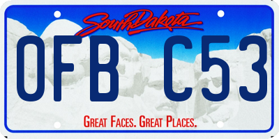 SD license plate 0FBC53