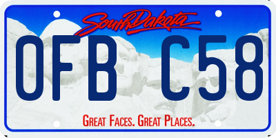 SD license plate 0FBC58