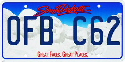 SD license plate 0FBC62