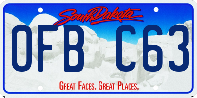 SD license plate 0FBC63