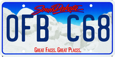 SD license plate 0FBC68