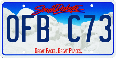 SD license plate 0FBC73