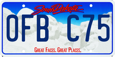 SD license plate 0FBC75