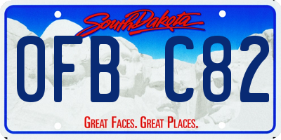 SD license plate 0FBC82