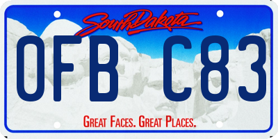 SD license plate 0FBC83