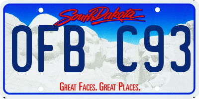 SD license plate 0FBC93