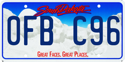 SD license plate 0FBC96