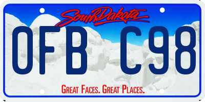 SD license plate 0FBC98