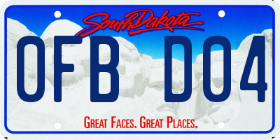 SD license plate 0FBD04