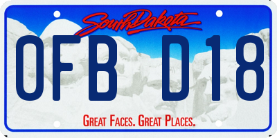 SD license plate 0FBD18