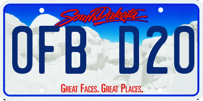 SD license plate 0FBD20
