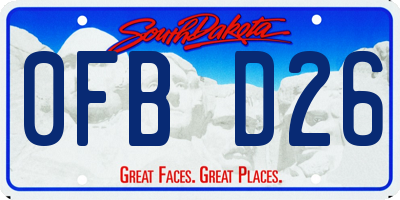SD license plate 0FBD26